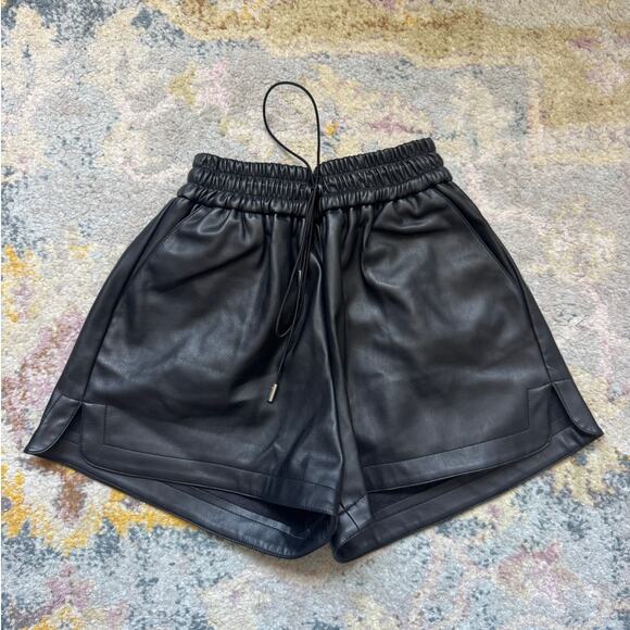 The Frankie Shop Agata Faux Leather Shorts